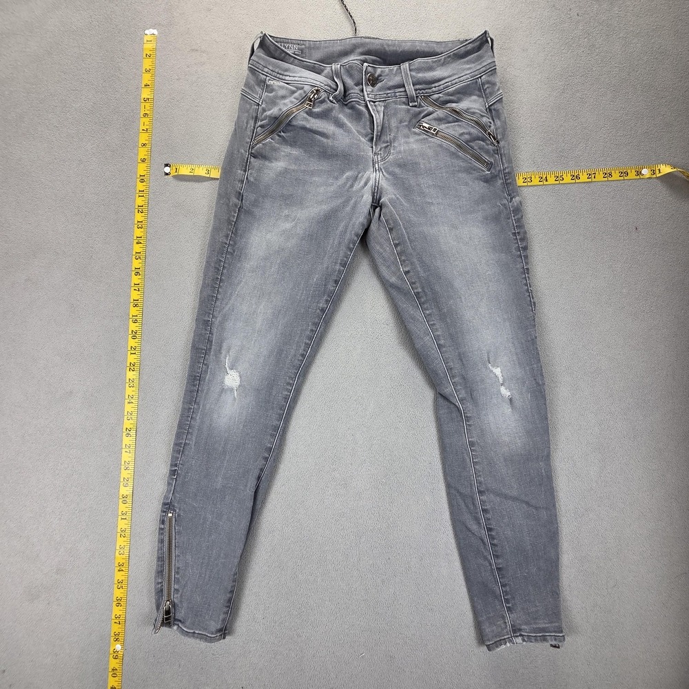 G-Star Raw Lynn Jeans Womens Gray Mid Rise Skinny Ankle Zip‎ Fits 29x28